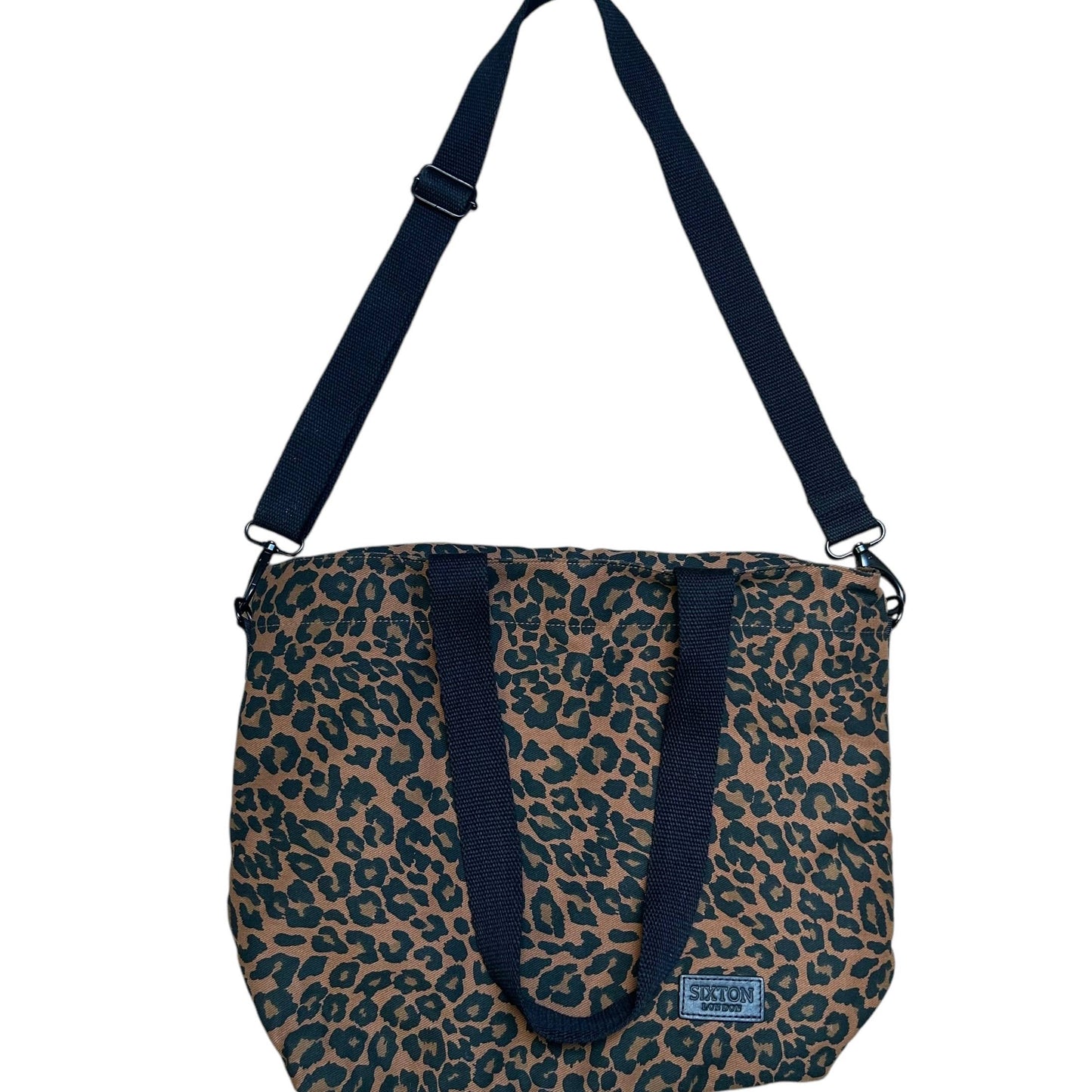 Sixton London - Brown Leopard print tote bag - small
