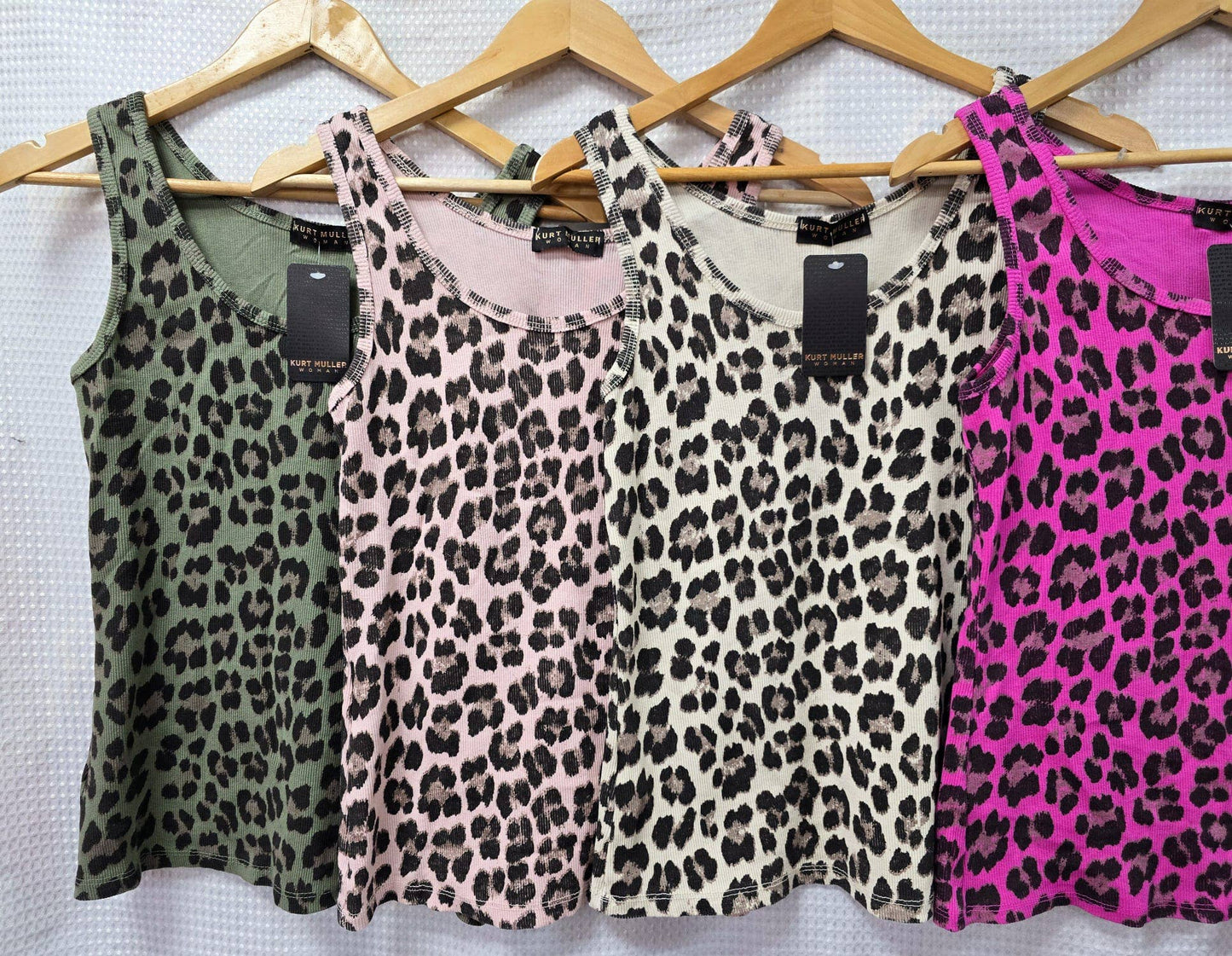 Kurt Muller - Leopard Cotton Ribbed Vest