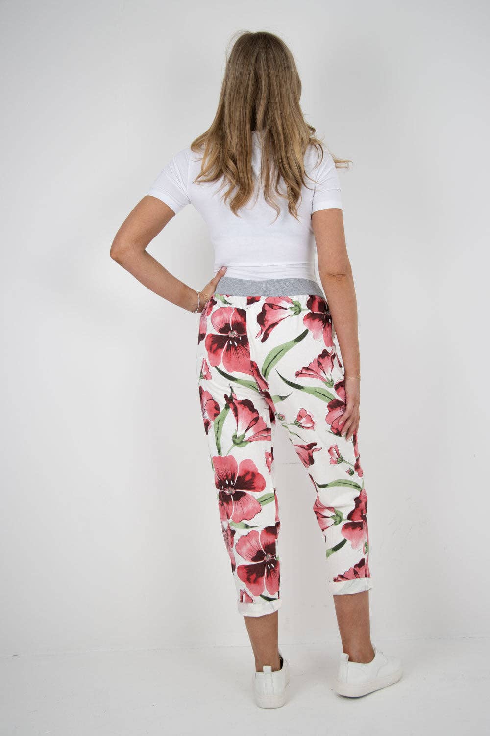 Miss Bold - Italian Floral Printed Cotton Ladies Trouser