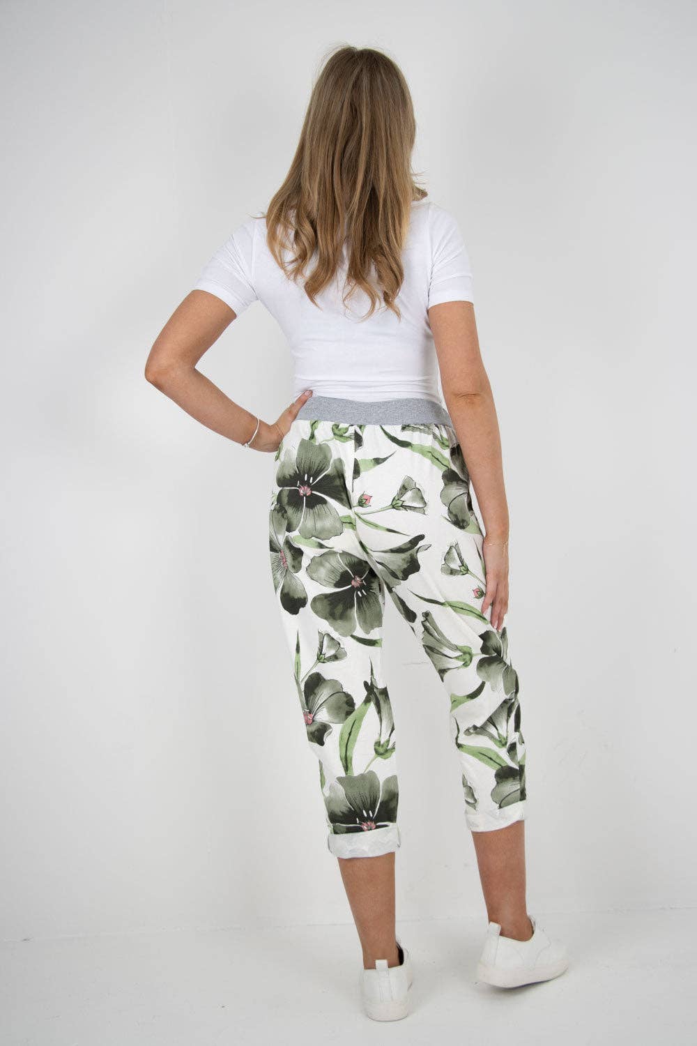 Miss Bold - Italian Floral Printed Cotton Ladies Trouser