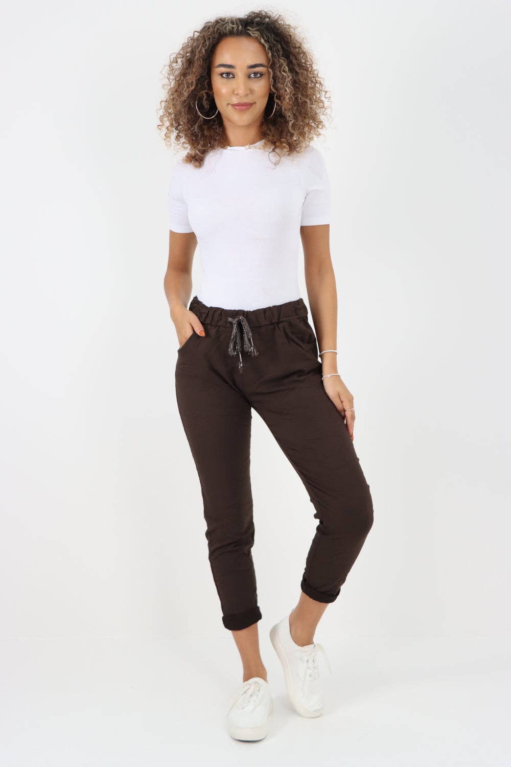 Miss Bold - Womens Plain Magic Pants Italian Multi Colours
