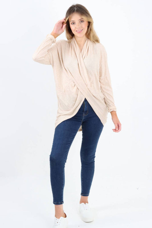 Miss Bold - Italian Soft Knit Wrap Top
