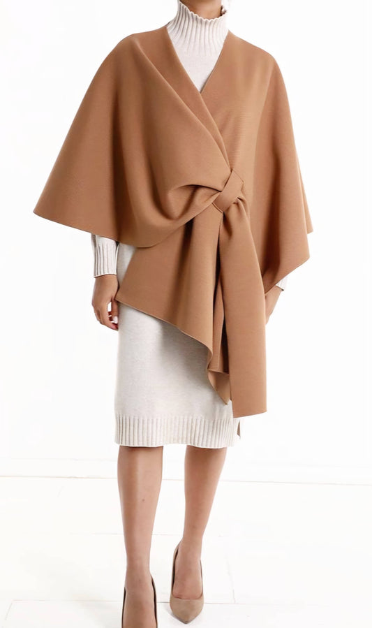 Kurt Muller - Knot Wrap Cape Poncho Knit