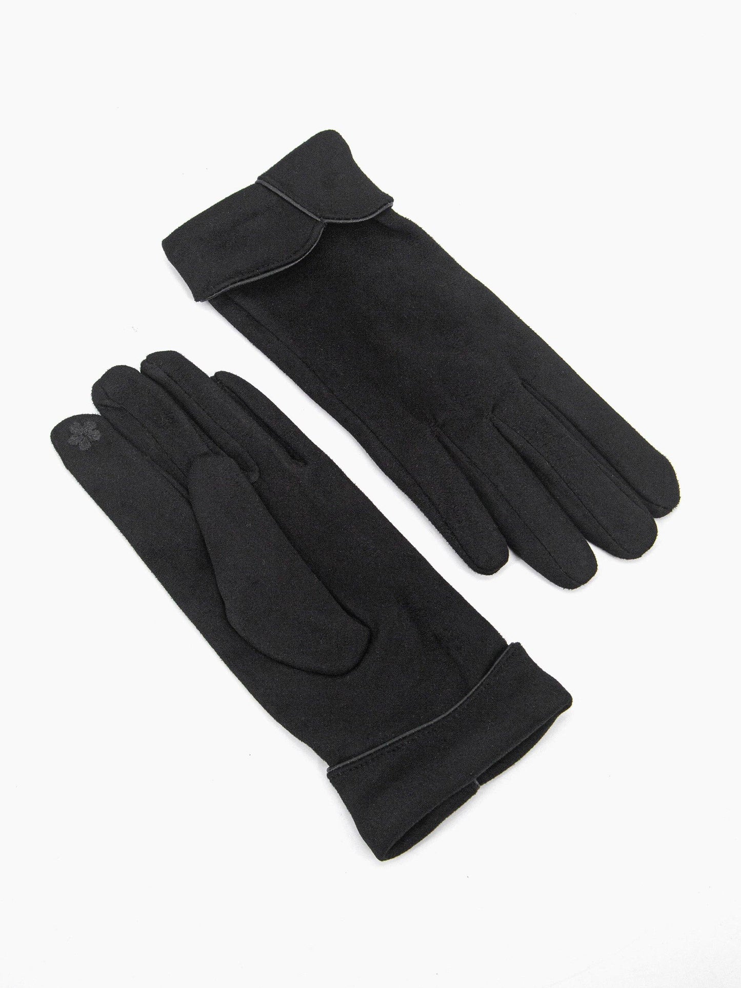Sarta Accessories - Tori Scalloped Cuff Gloves - Black