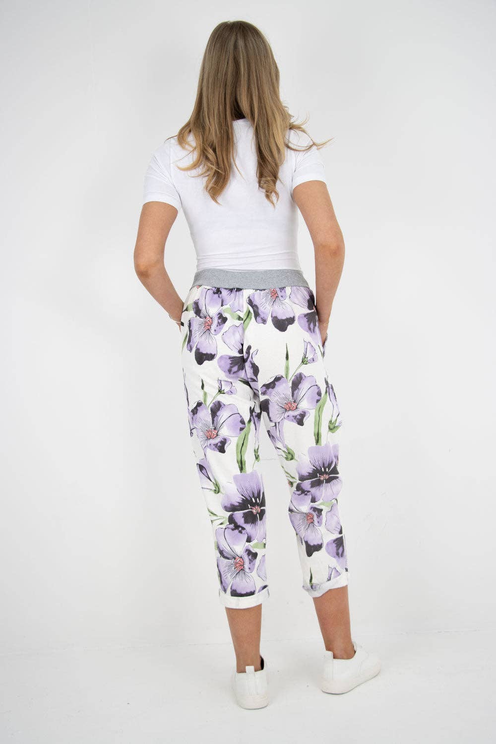 Miss Bold - Italian Floral Printed Cotton Ladies Trouser