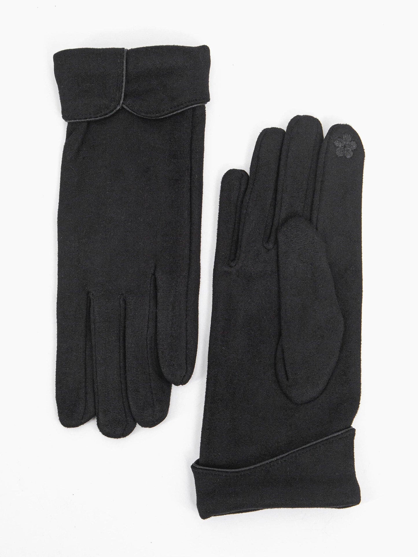 Sarta Accessories - Tori Scalloped Cuff Gloves - Black