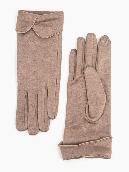 Sarta Accessories - Tori Scalloped Cuff Gloves - Camel