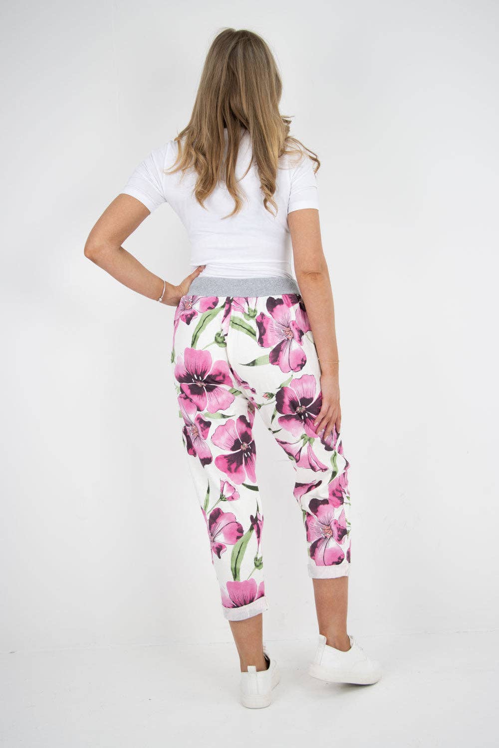 Miss Bold - Italian Floral Printed Cotton Ladies Trouser