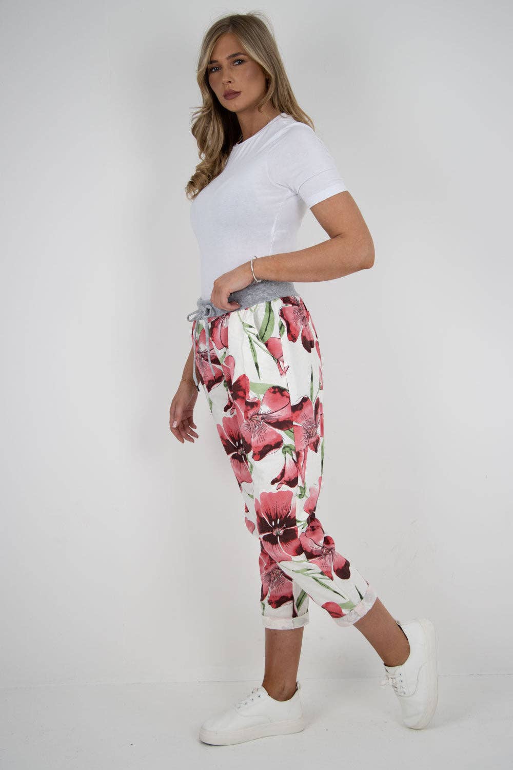 Miss Bold - Italian Floral Printed Cotton Ladies Trouser
