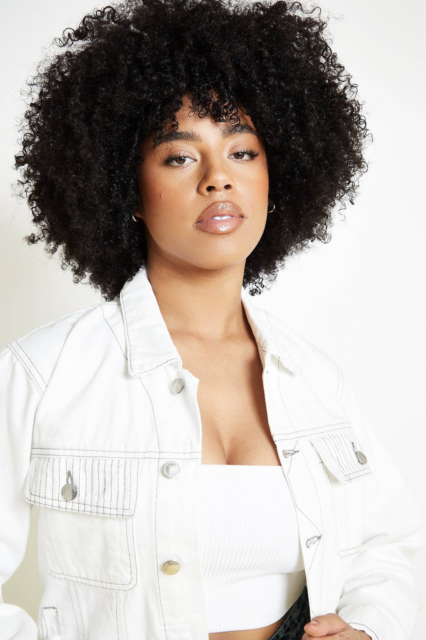 Red Ox Fashion Limited - TRUCKER DENIM JACKET - WHITE