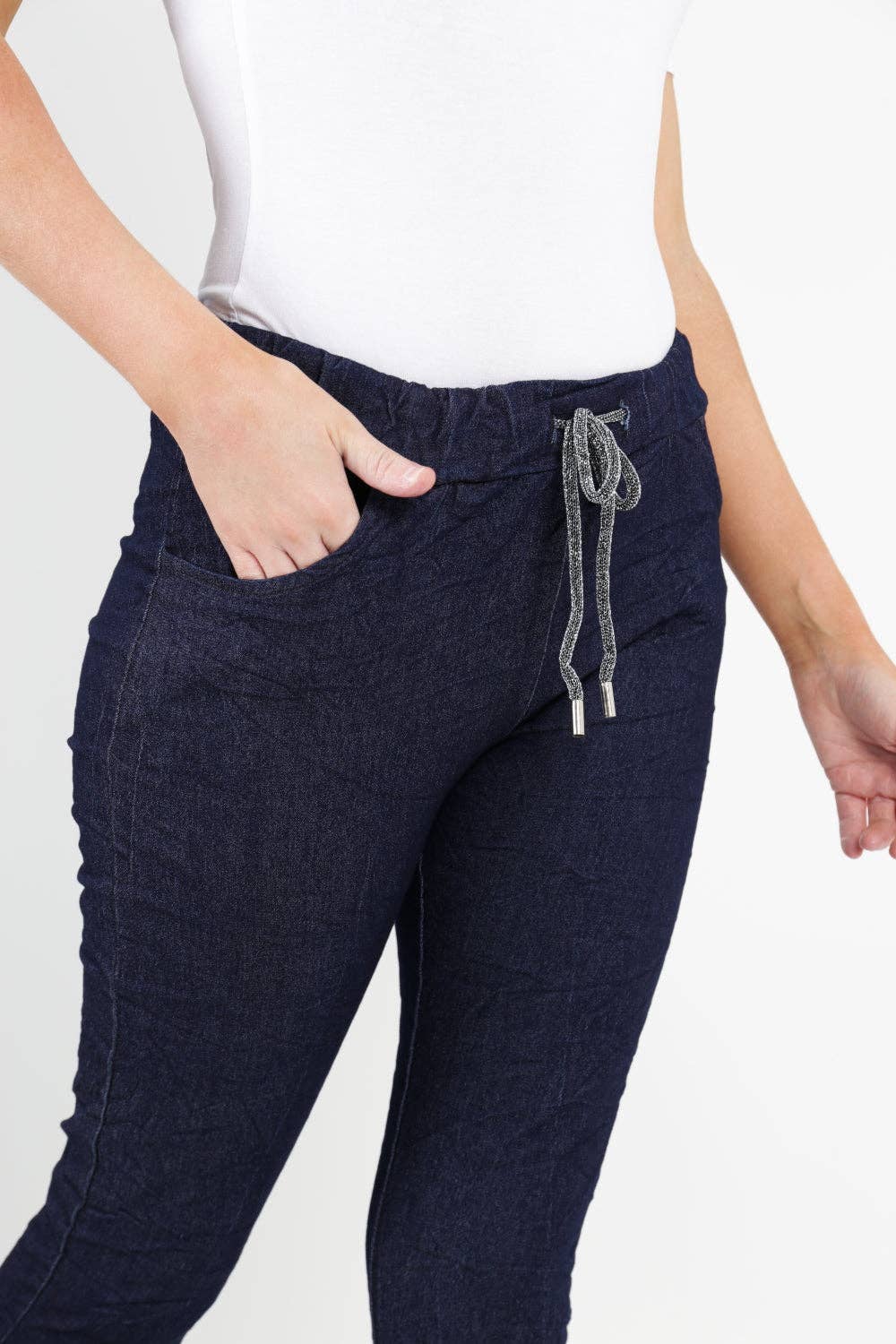 Miss Bold - Italian Denim Look Stretch Magic Pants
