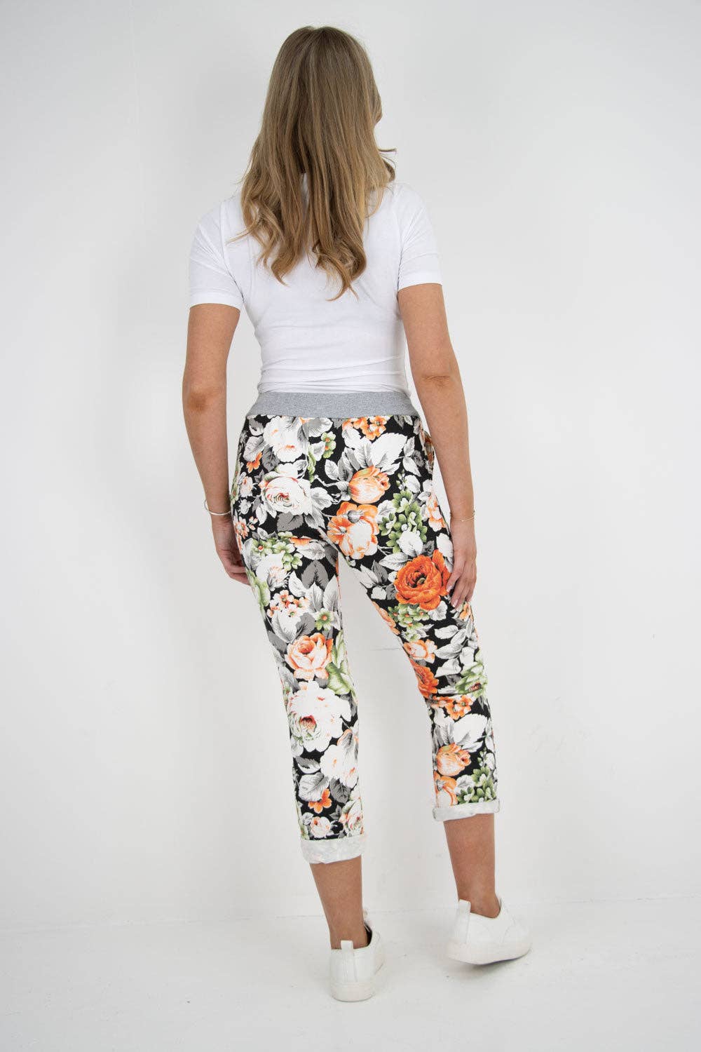 Miss Bold - Italian Floral Printed Cotton Ladies Trouser