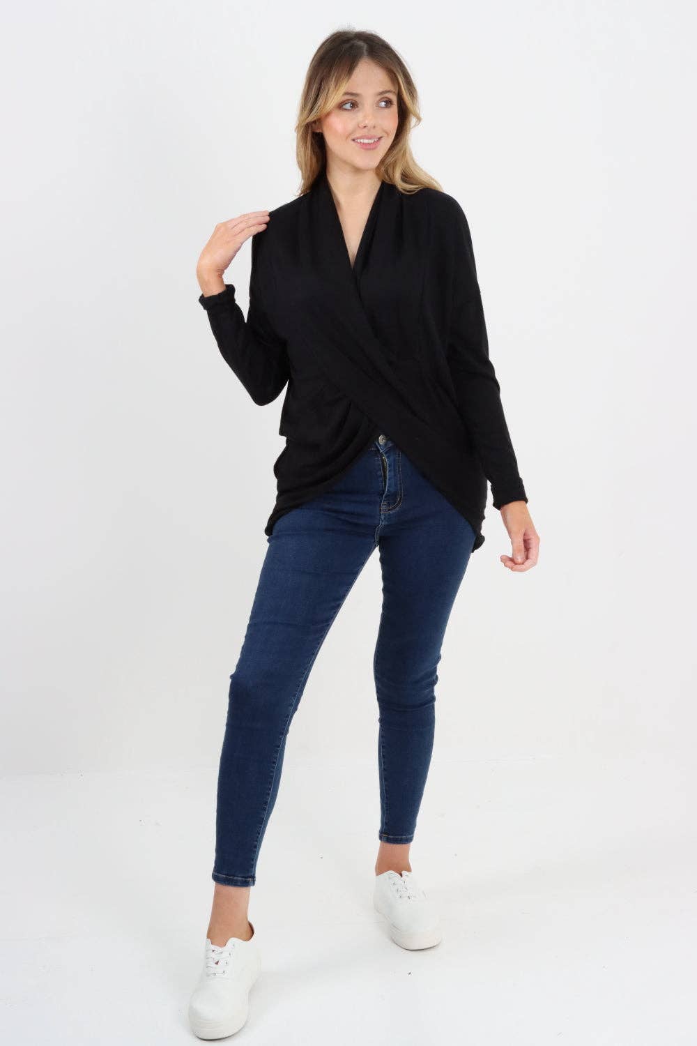 Miss Bold - Italian Soft Knit Wrap Top