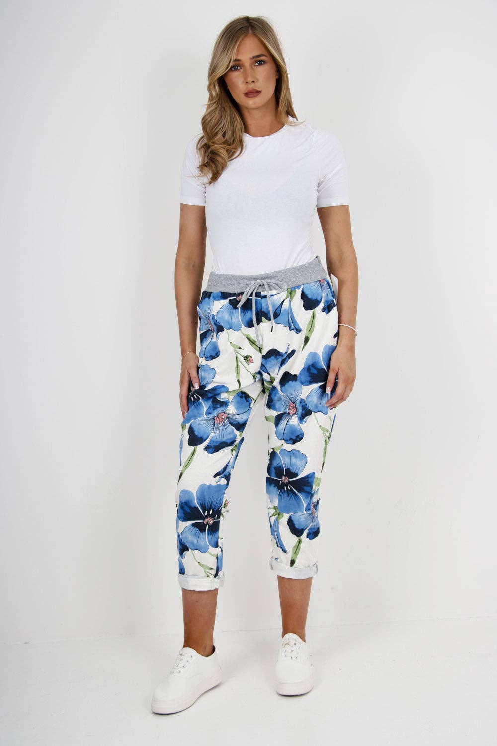 Miss Bold - Italian Floral Printed Cotton Ladies Trouser