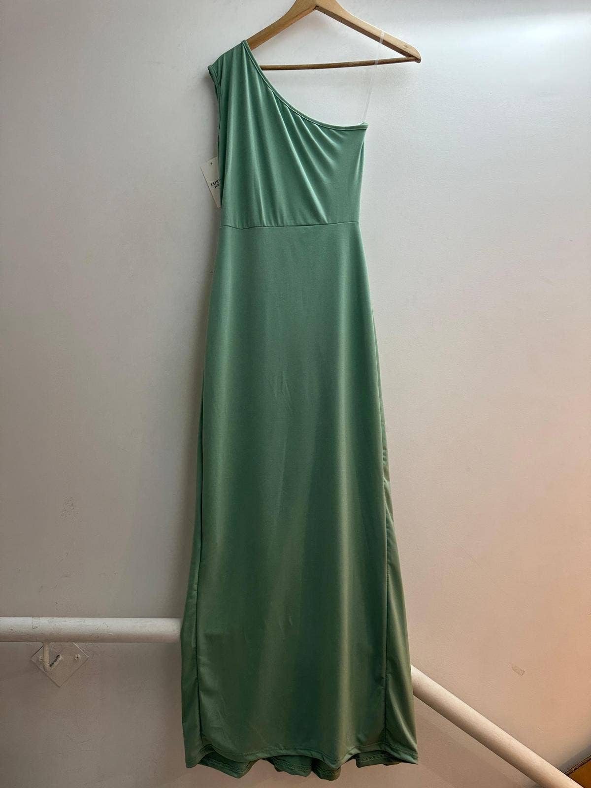 LORIANE - 6223 - Long plain, sleeveless dress
