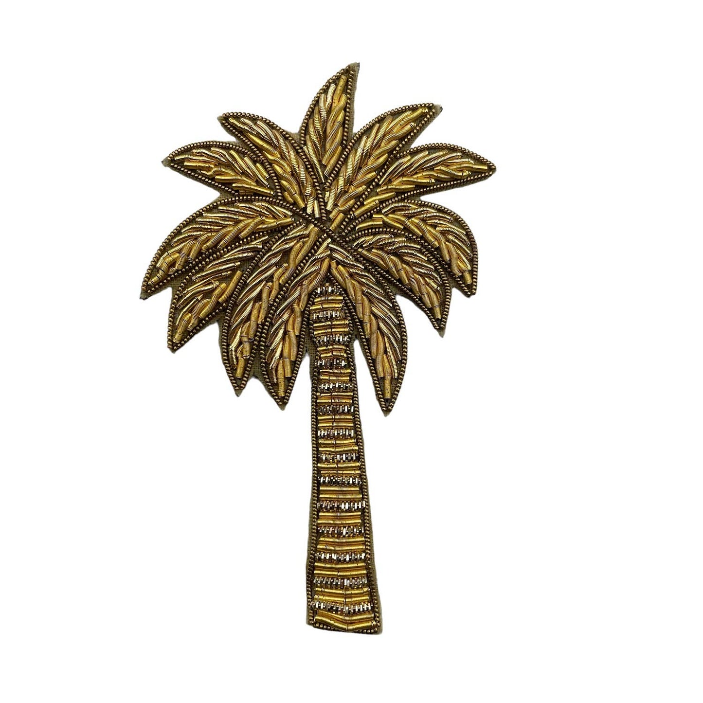 Sixton London -  Chartreuse stripe make-up bag & Palm Tree brooch