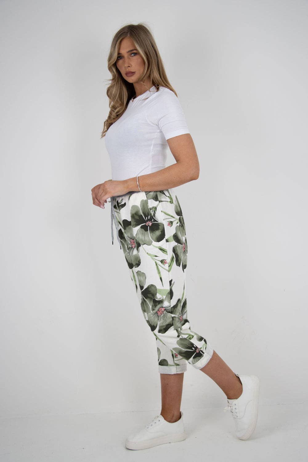 Miss Bold - Italian Floral Printed Cotton Ladies Trouser