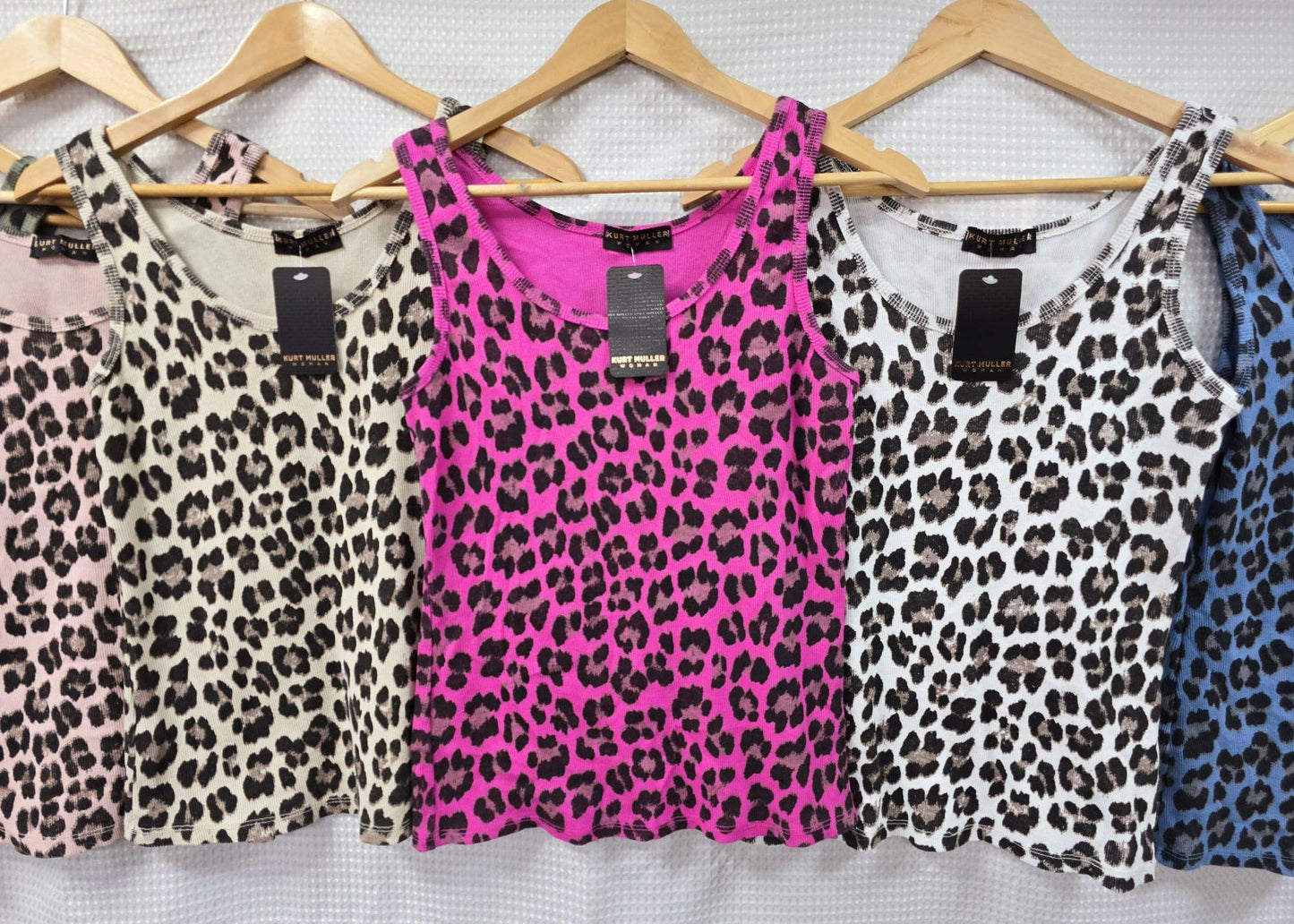 Kurt Muller - Leopard Cotton Ribbed Vest