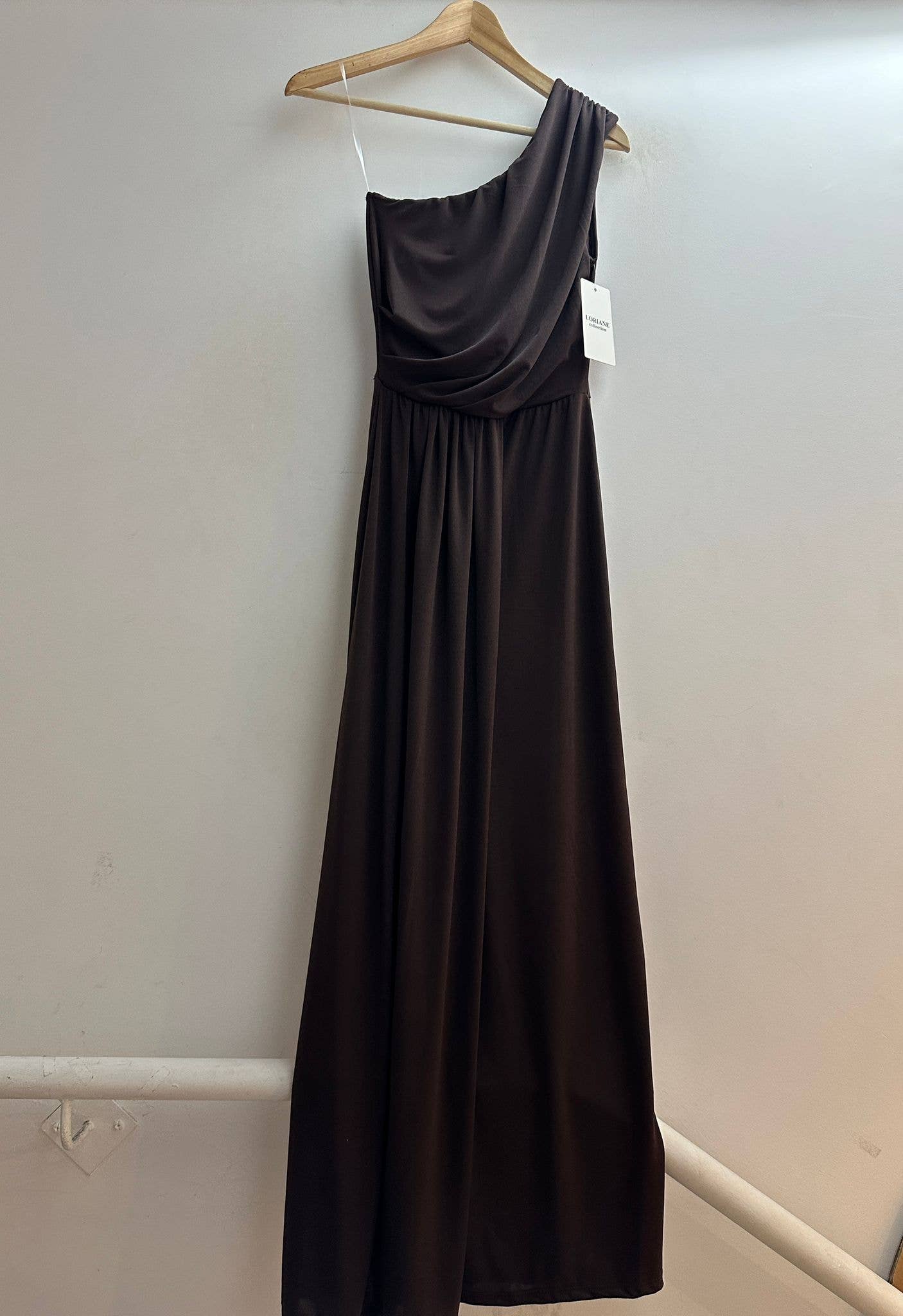 LORIANE - 6223 - Long plain, sleeveless dress
