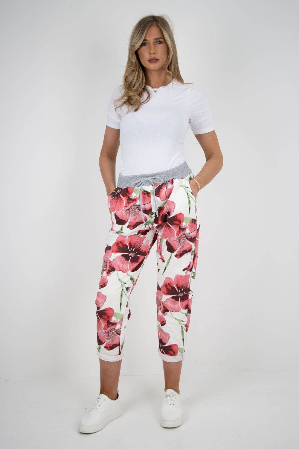 Miss Bold - Italian Floral Printed Cotton Ladies Trouser