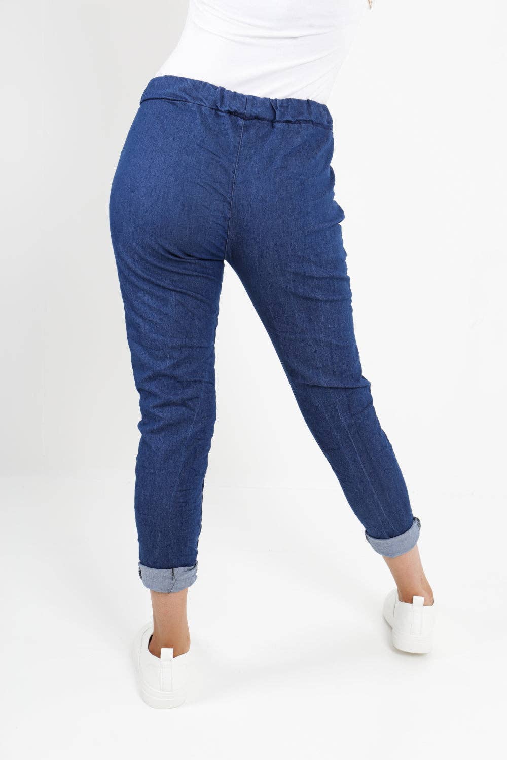 Miss Bold - Italian Denim Look Stretch Magic Pants