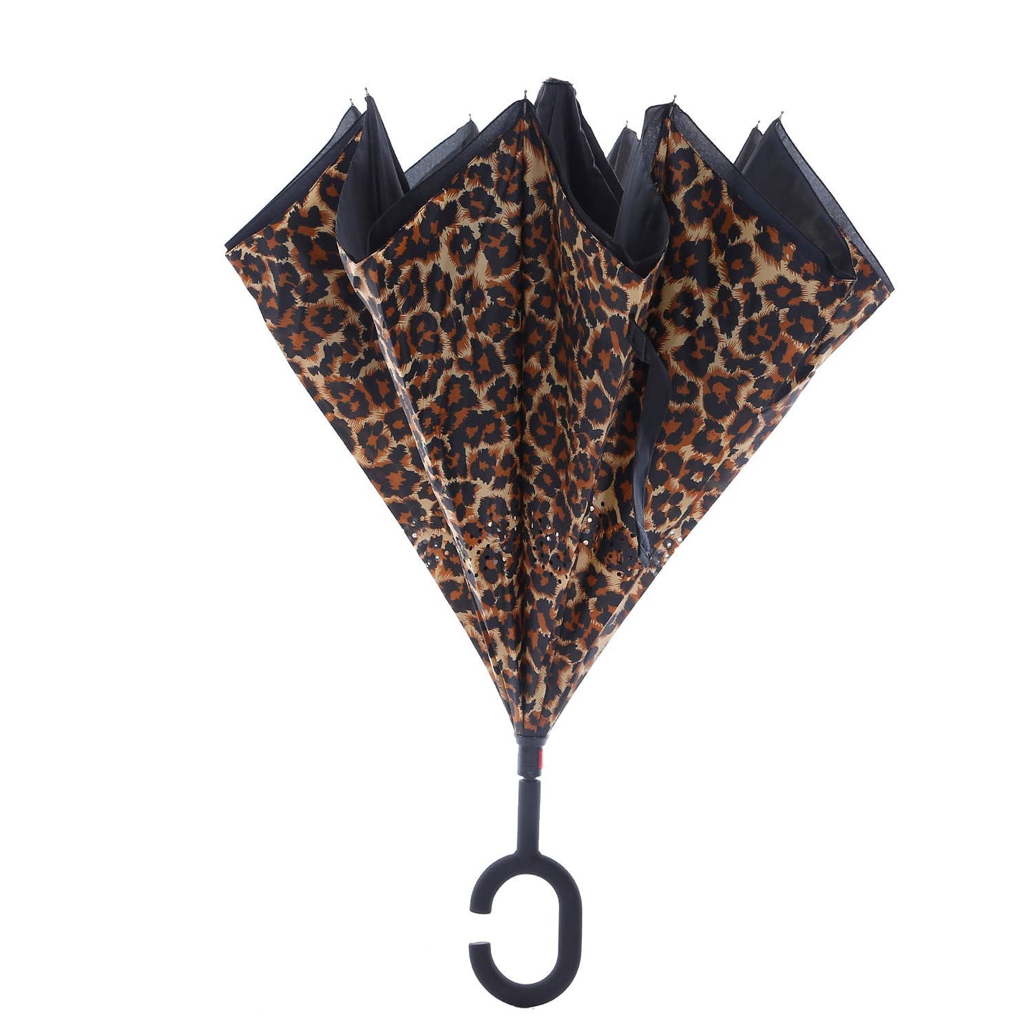 PEACH ACCESSORIES - F716-2 upside down umbrella in Leopard print