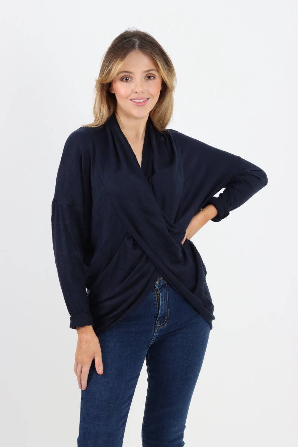 Miss Bold - Italian Soft Knit Wrap Top